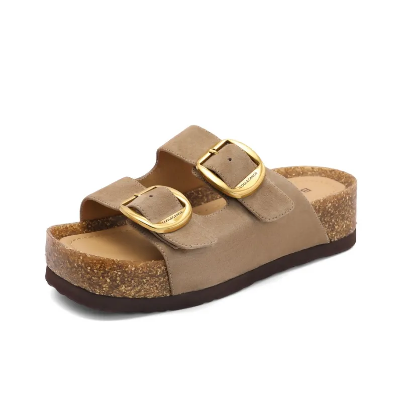 BELLE Slip-Resistant Slide Slippers Women's Light Pink Apricot Gold-1