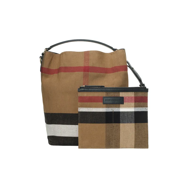 Burberry Leather Bucket Bag, Shoulder Bag, Crossbody Bag, Handbag Women's Yellow Brown Black-1