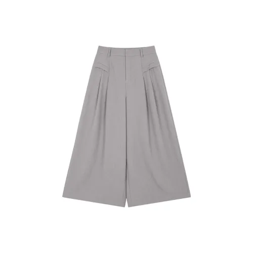 IHIMI Casual Pants Women's Linen Gray