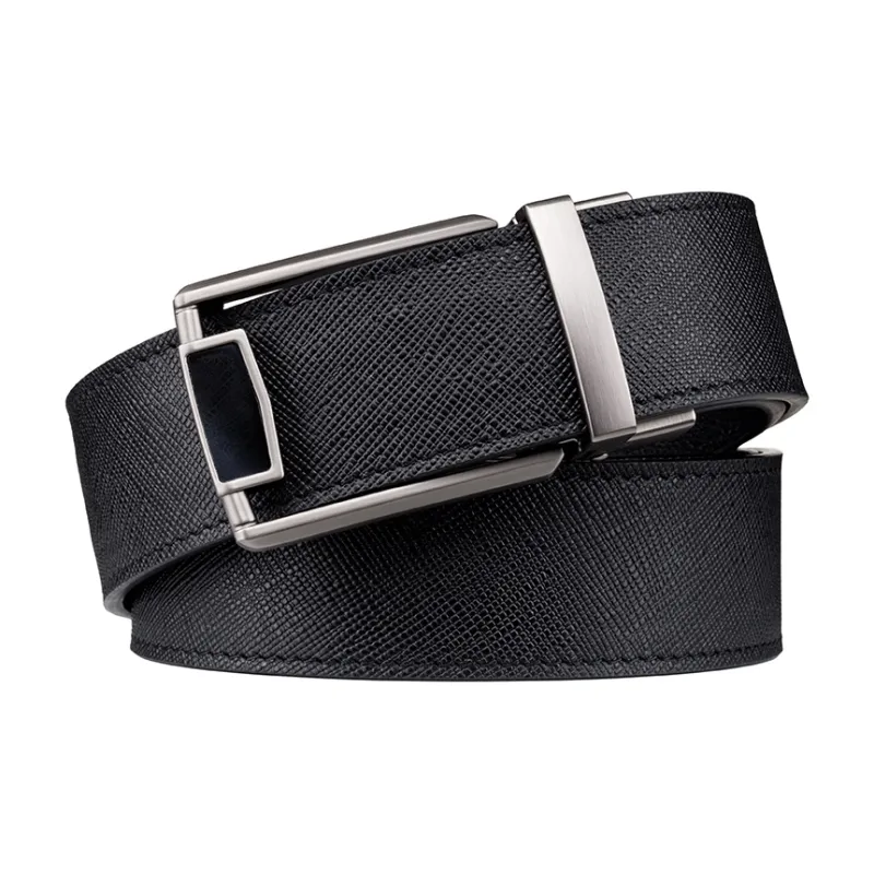 Canita Kolly Official Authentic, Business Casual, Automatic Buckle Top Grain Cow Leather Belts Men's Strap Width 3.5cm-2
