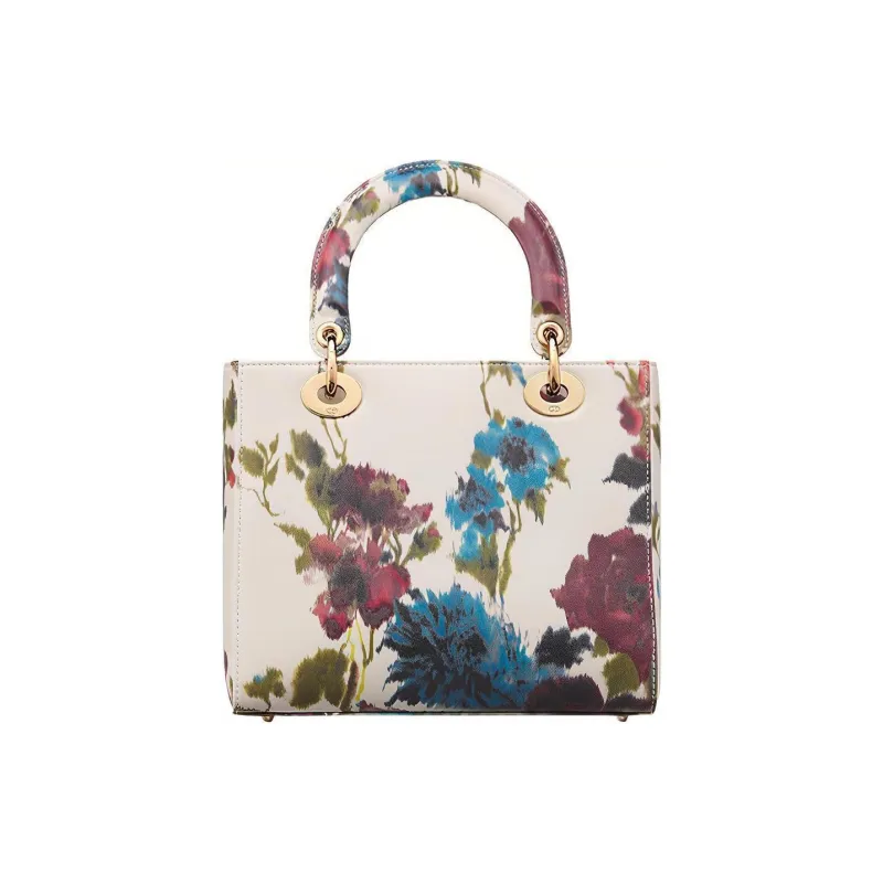 DIOR Lady Dior Cow Leather Dior Bag Shoulder Bag Crossbody Bag Handbag Medium Size Women's Multicolor-2