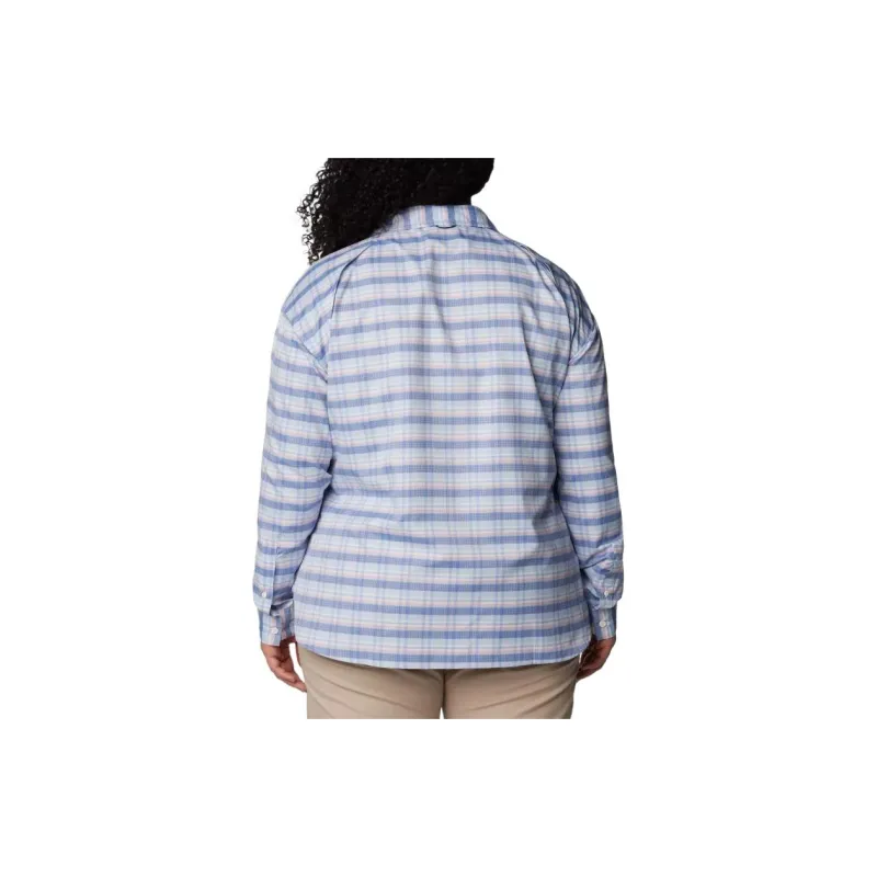 Columbia Women's Silver Ridge™ Utility Patterned Long Sleeve Shirt Shirt Women's Blue White-1
