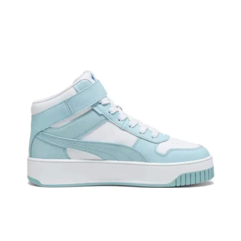 PUMA Carina Street Anti-Slip Wear-Resistant Mid-Top Skateboard Shoes Women's Blue White-1