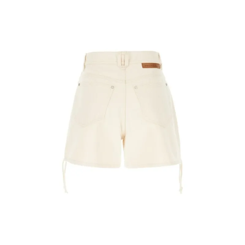 Stella McCartney Side Lace-Up Detailed Twill Shorts-1