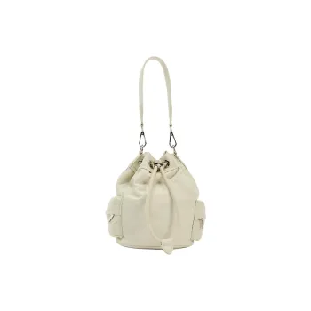 ZARA Polyamide Bucket Bags Crossbody Bag, Shoulder Bag Mini Women's White