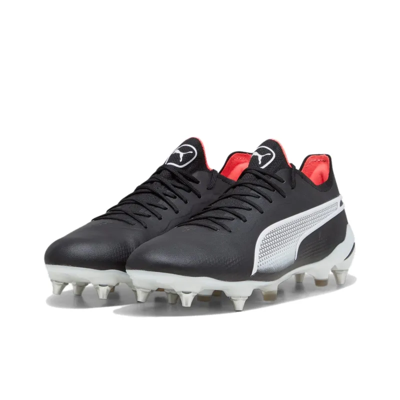PUMA King Ultimate Soccer Shoes Men Low Top Black/White-2