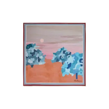 Mulberry Logo-print Silk Scarf