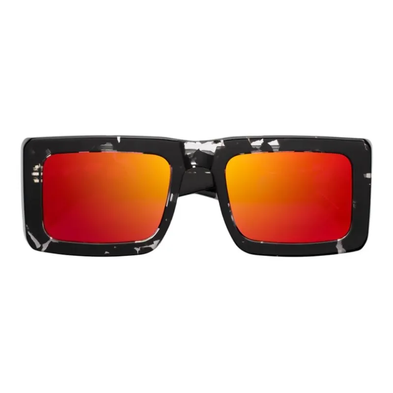 Retrosuperfuture Irregular Shape Sunglasses Men's Black-1