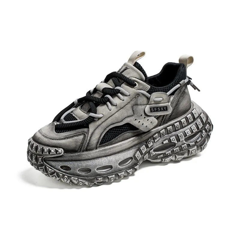Black tailed Deer Low Top Chunky Sneakers Men's-2