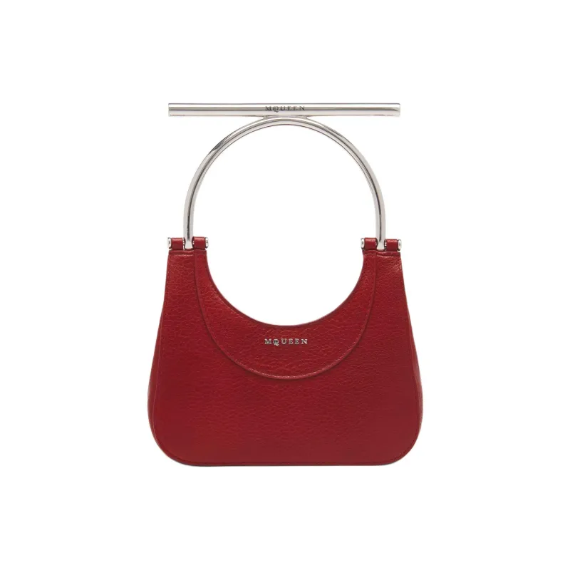 Alexander McQueen Grained Lambskin Shoulder Bag Crossbody Bag Handbag Mini Women's Red-0
