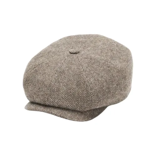 STETSON Wool Cotton Polyamide Blend Berets Unisex Gray
