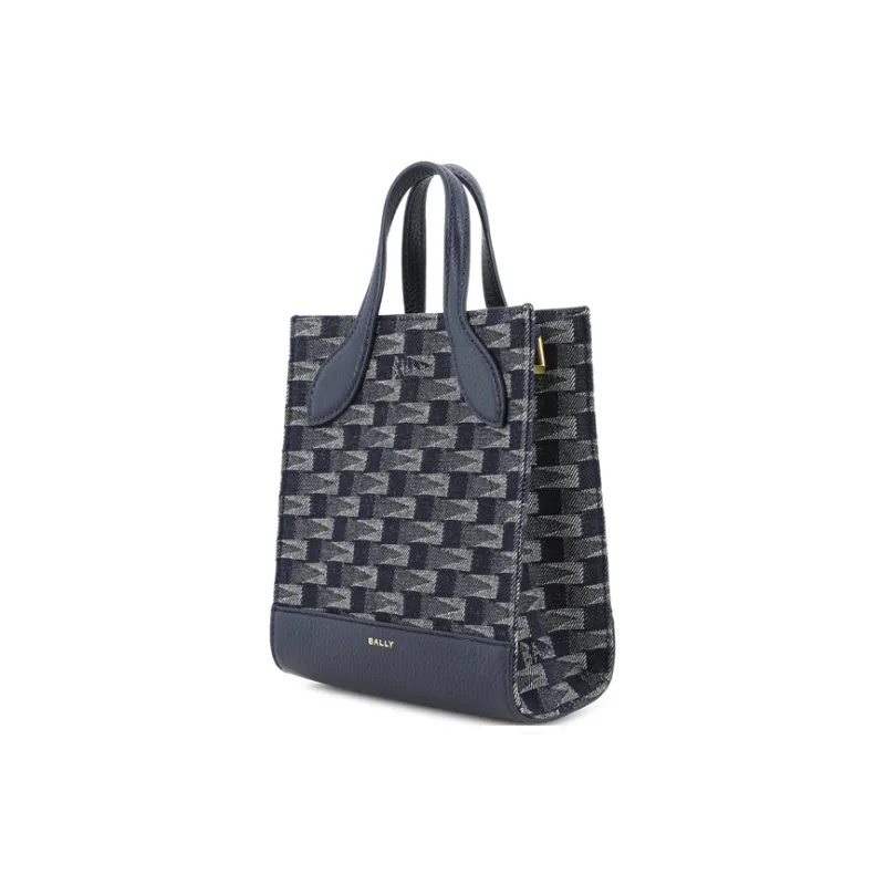 BALLY Denim Tote Bag, Shopping Bag, Shoulder Bag, Handbag Mini Women's Blue-4
