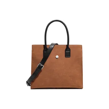 TTaG．baG Matte Faux Suede PU Shoulder Bag Crossbody Bag Handbag Regular Unisex Brown