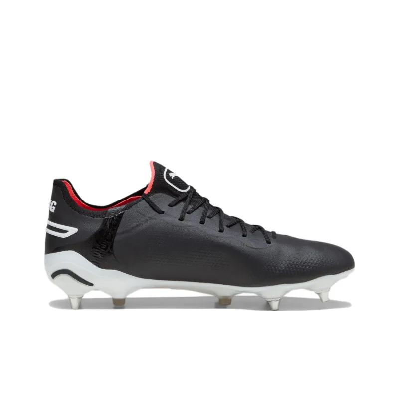 PUMA King Ultimate Soccer Shoes Men Low Top Black/White-1