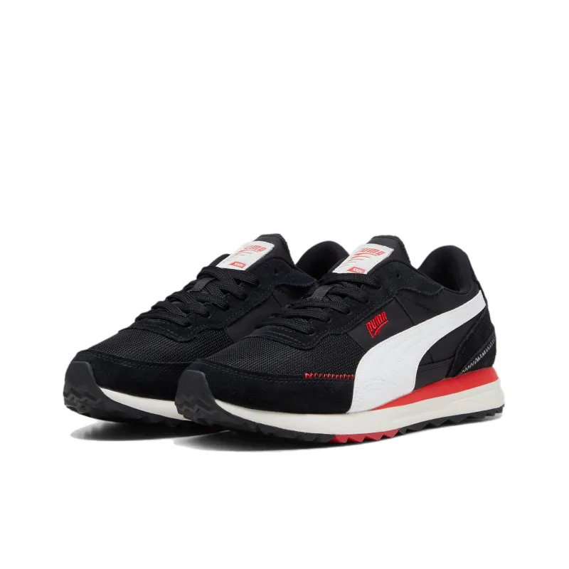 PUMA Road Rider Anti Slip Wear Resistant Low Top Casual Shoes Unisex Black White-2