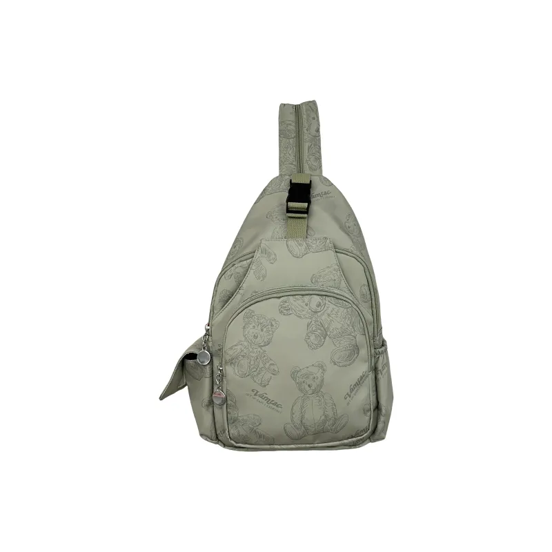 Cwatcun Nylon Backpack Unisex White/Green/Purple/Pink-5