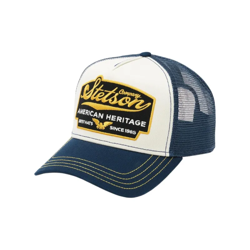 STETSON Cotton Polyester Mesh Baseball Caps Unisex Navy-0