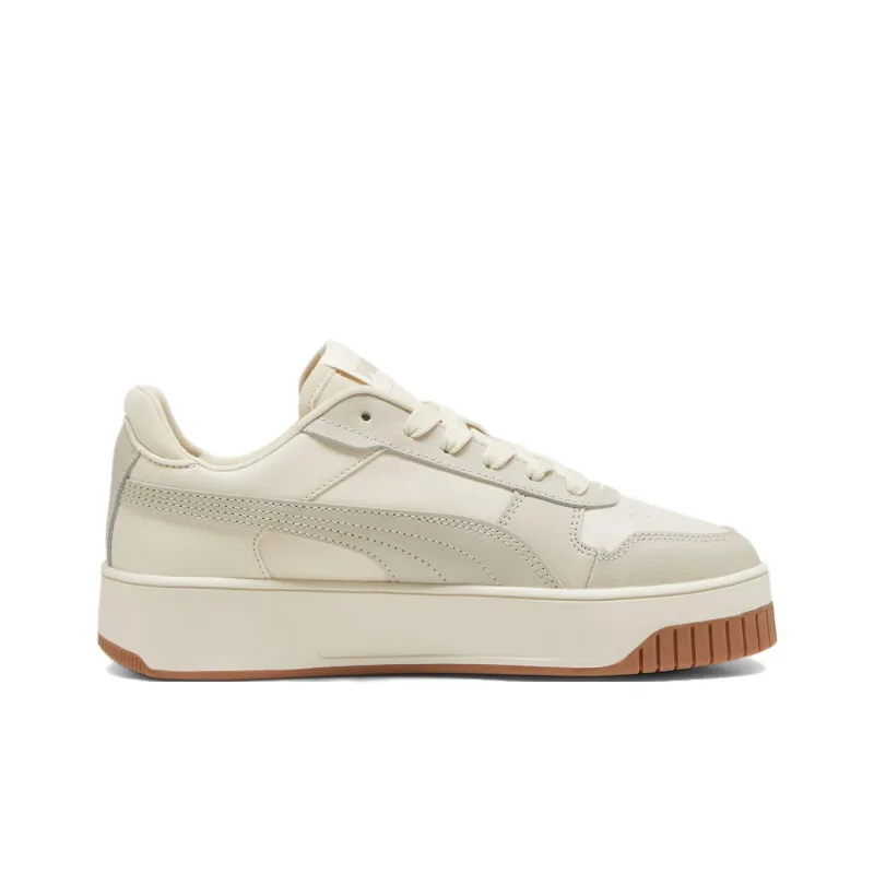 PUMA Carina Street Anti Slip Wear Resistant Low Top Skateboard Shoes Women's Beige-1