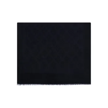 EMPORIO ARMANI Cotton Knit Scarves Women's Dark Blue