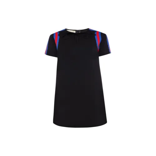 GUCCI Short-Sleeved Dresses Women's Black