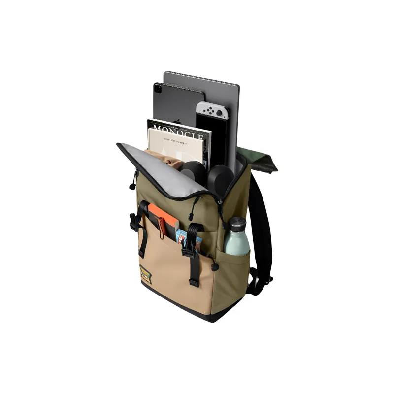Tomtoc Jiasu Industrial, Collaboration Polyester Backpack Medium Size Men's Unit Green-2