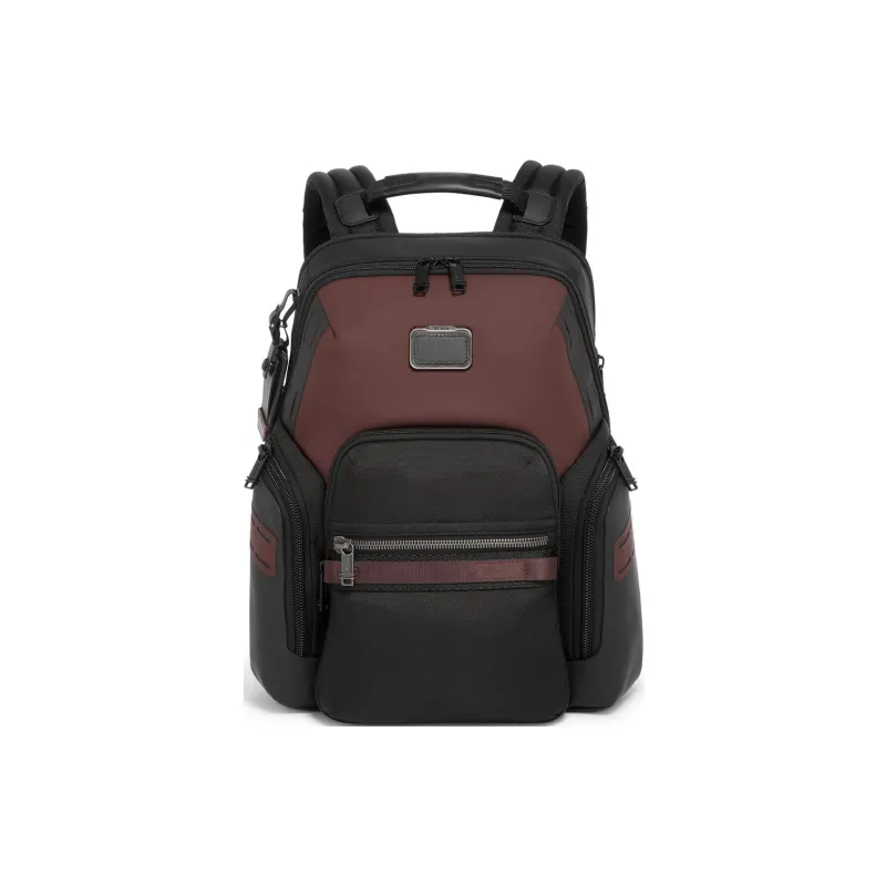 TUMI Textile, Leather Trim Backpack Men's Dark Red-0