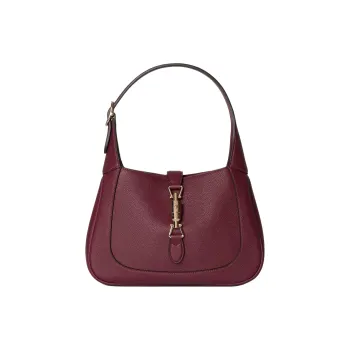 GUCCI Jackie 1961 Leather Handbag Shoulder Bag Women's Red