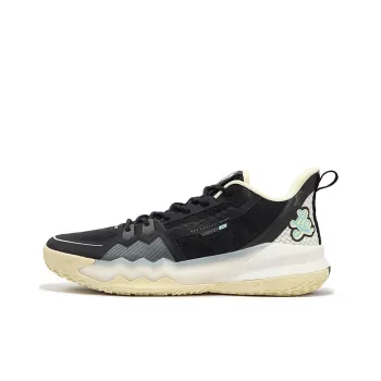 361° Burning War 4.0 Anti Slip Wear Resistant Low Top Basketball Shoes Men's Black White
