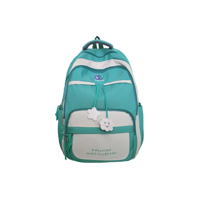 KAKAXI Nylon Backpack Unisex Black/Purple/Green/Blue/Pink-4