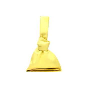 Bottega Veneta Calfskin Clutch Handbag Women's Yellow