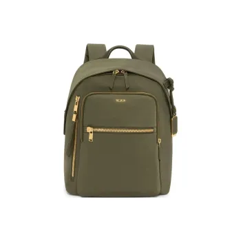 TUMI Nylon Backpack Unisex Olive Green