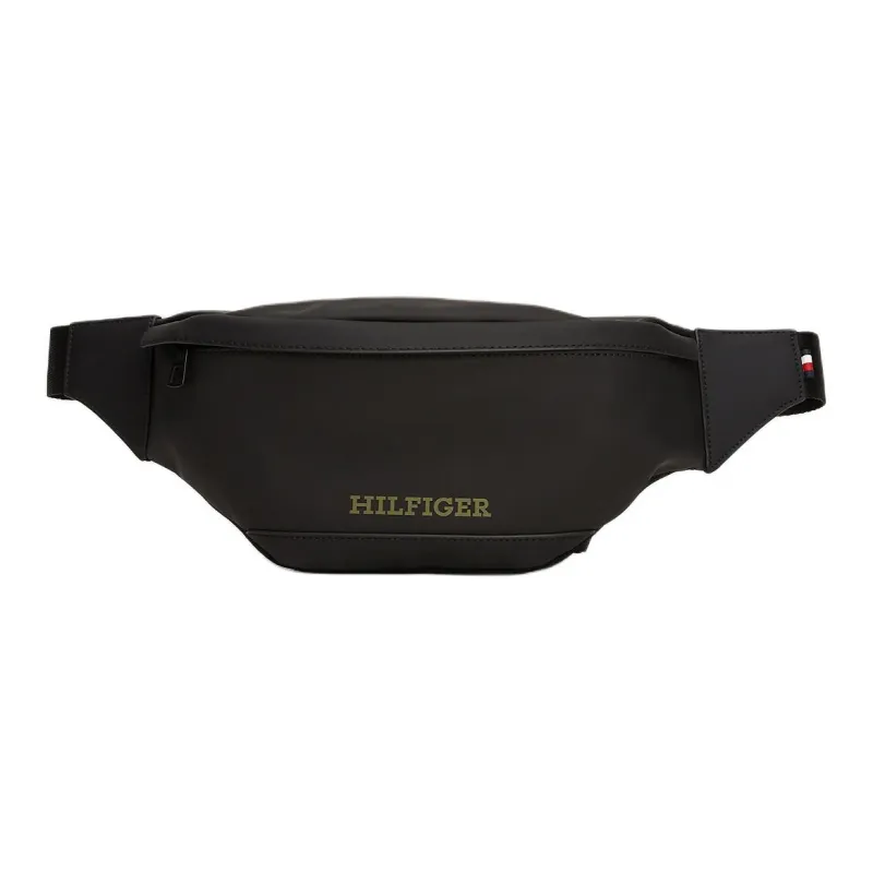 Tommy Hilfiger Polyurethane Crossbody Fanny Pack Men's Black-0