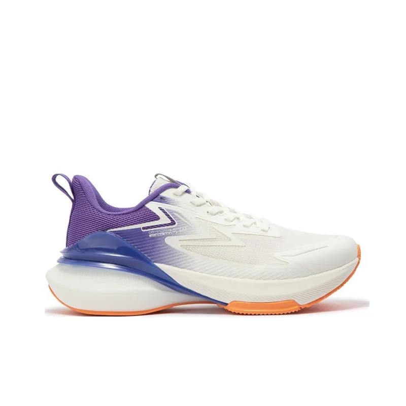 361° Abrasion Resistant Low Top Running Shoes Men's White Purple-1