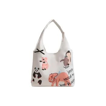 TTaG．baG Canvas Canvas Bag Shoulder Bags Regular Women's White