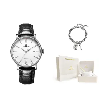 STARKING Automatic Mechanical Movement Watch Men's Watches White Dial