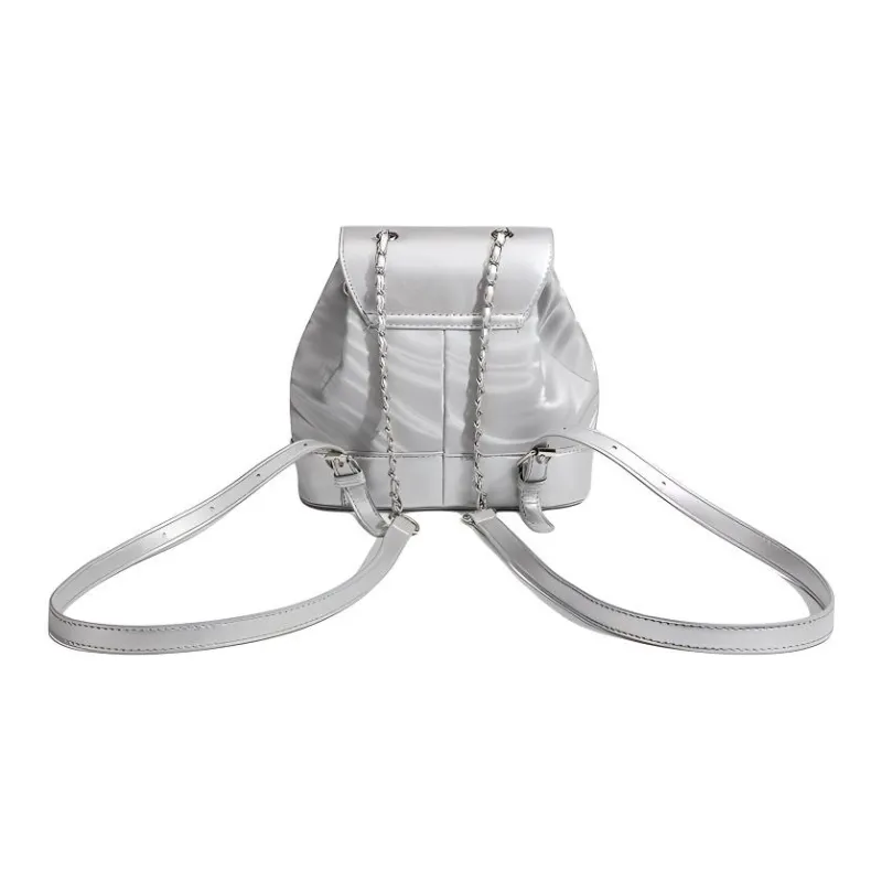 TTaG．baG PU Backpack Women's Silver-4