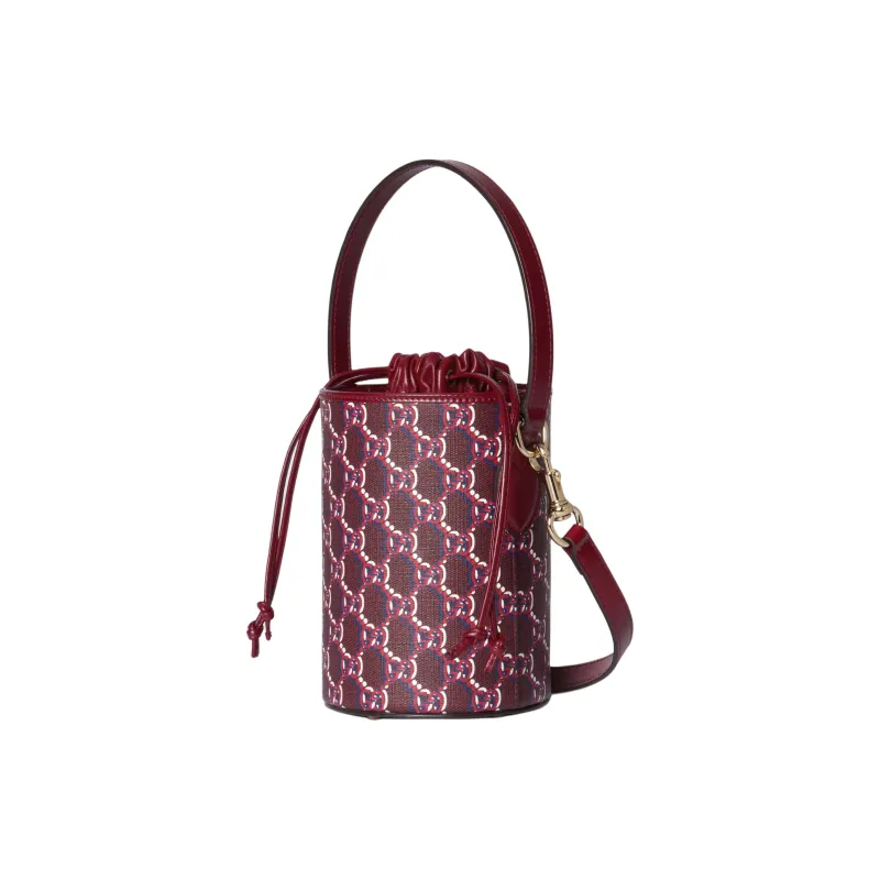 GUCCI Leather Bucket Bags Shoulder Bag Crossbody Bag Handbag Extra Mini Women's Red-1