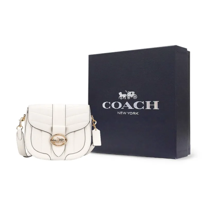 COACH Georgie Sheepskin Saddle Bag, Dionysus Shoulder Bag, Shoulder Bag Trumpets Women's White-7