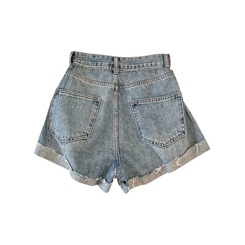 Kazakhstan Denim Shorts Women's-3