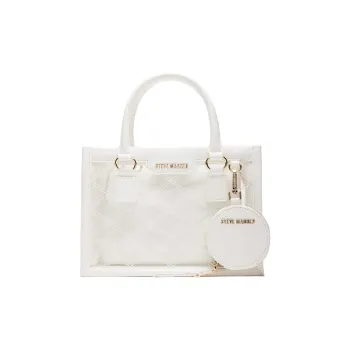 STEVE MADDEN Synthetic Material Tote Bag Shopping Bag Portable Crossbody Bag Shoulder Bag Women's White