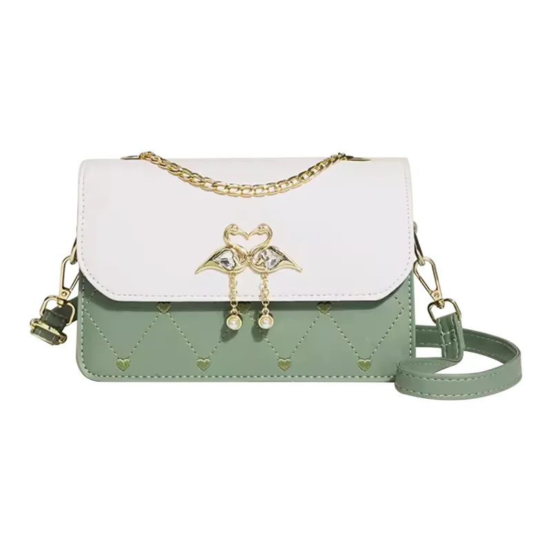 UNITE STAR PU Small Square Bag Crossbody Shoulder Bag Women's White/Pink/Black/Blue/Green-19