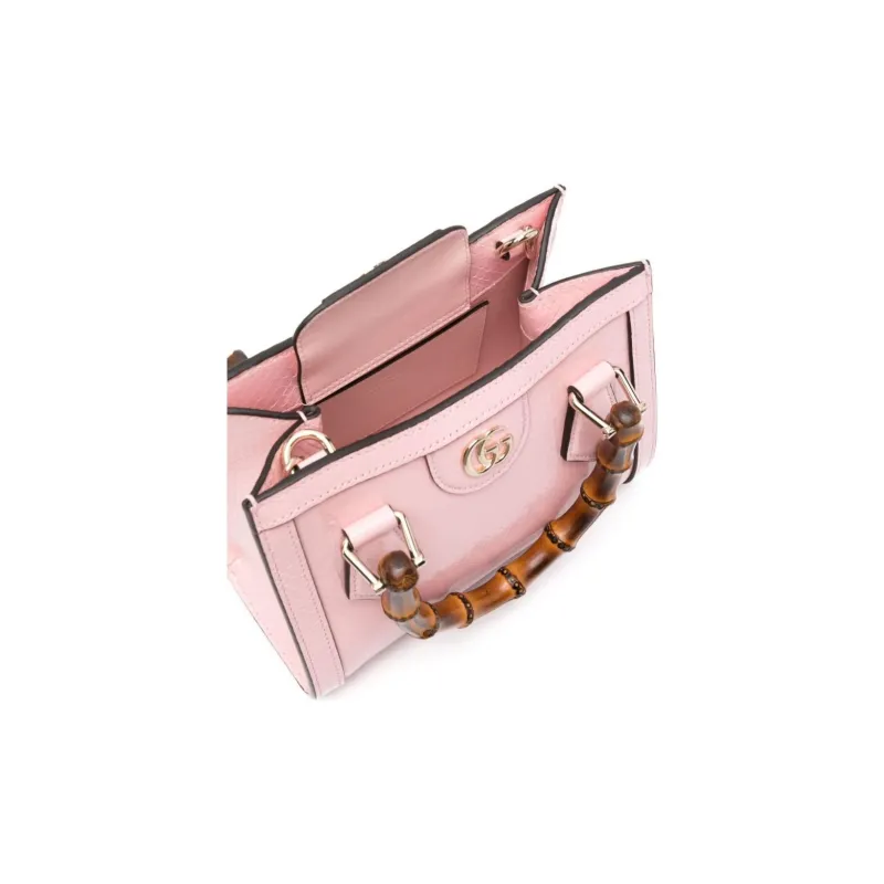 GUCCI Leather Tote Bag, Shopping Bag, Shoulder Bag, Crossbody Bag, Handbag Trumpets Women's Pink-3