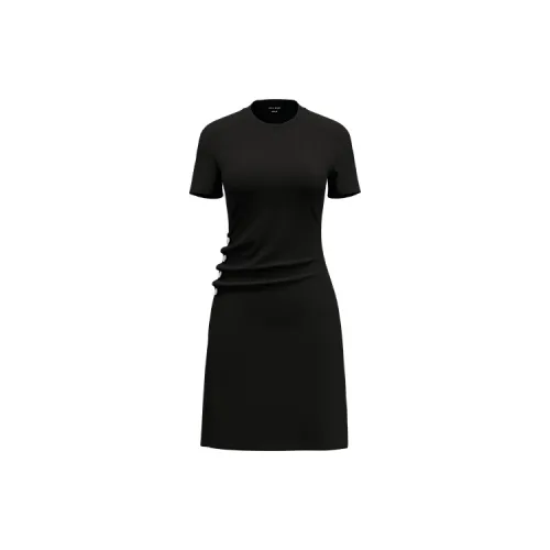 URBAN REVIVO Short-Sleeved Dresses Women's Jet Black