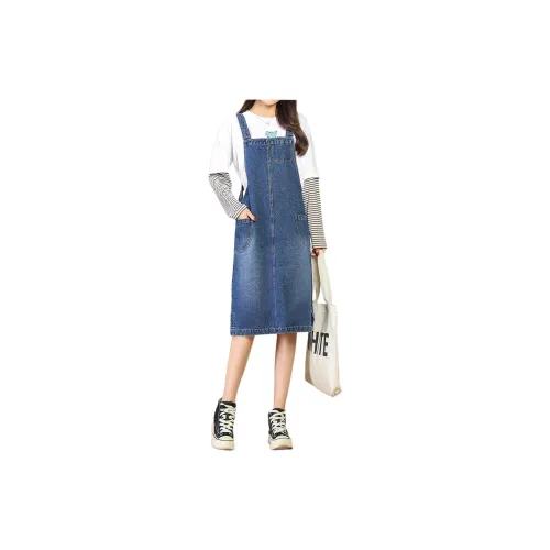 JEANSWEST Sleeveless Dresses Women's Dark Blue