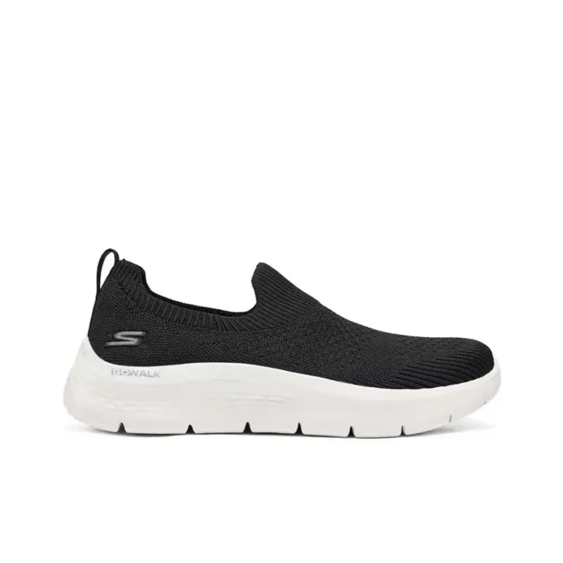Skechers Women's GO WALK Breathable And Lightweight Low Top Casual Shoes Women's Black White-1