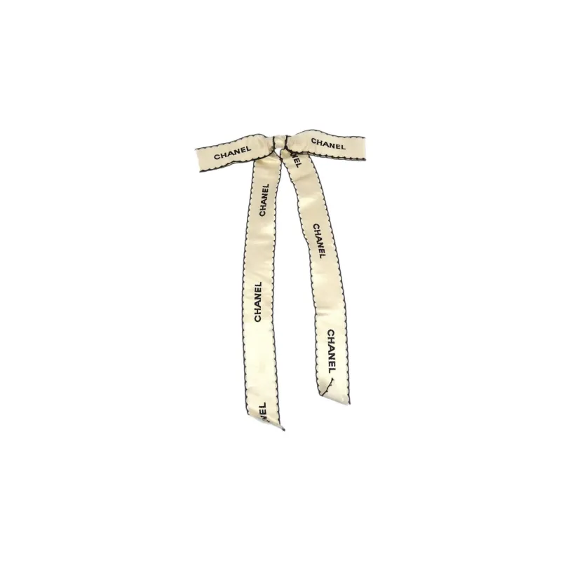 CHANEL 1990 2000s Ribbon Bow Brooch-0