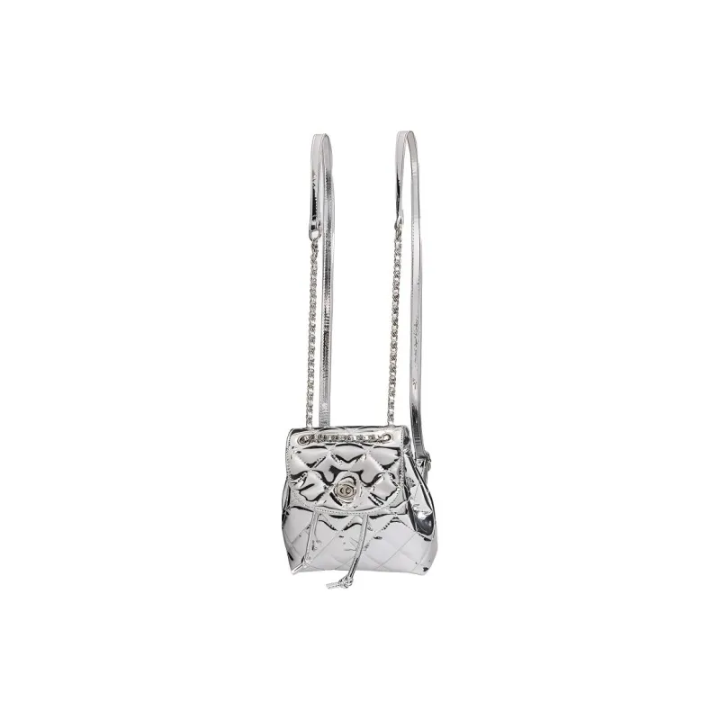 TTaG．baG PU Backpack Regular Women's Silver/Gold-3