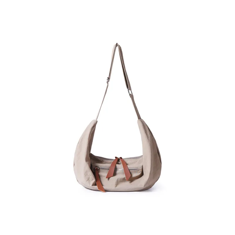 Dubaolu Fabric Crossbody Bag Medium Size Women's Khaki/Black-9
