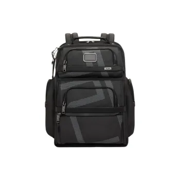 TUMI Alpha 3 Polyester With Leather Backpack Men's Black Gray