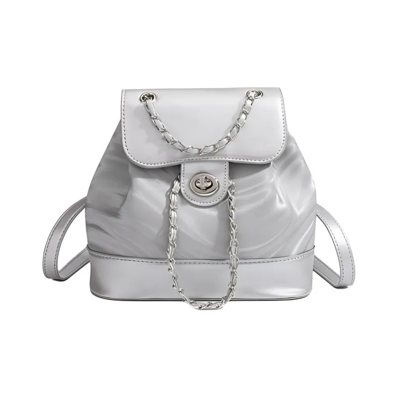 TTaG．baG PU Backpack Women's Silver-0